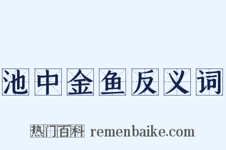 池中金鱼反义词是什么意思的图片